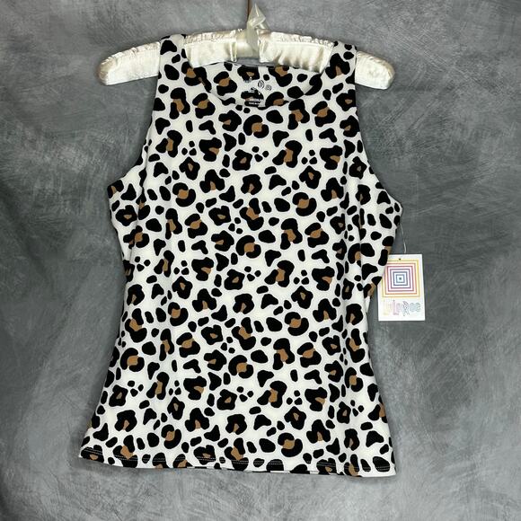 NEW Lularoe Tank Top W Med Leopard Print Scuba Fabric Athleisure Layer Piece - Picture 1 of 7